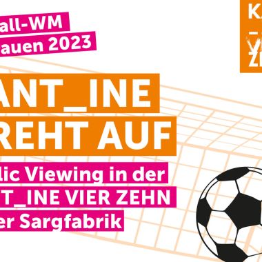 Flyer zum Public Viewing zur Fußball-WM der Frauen.