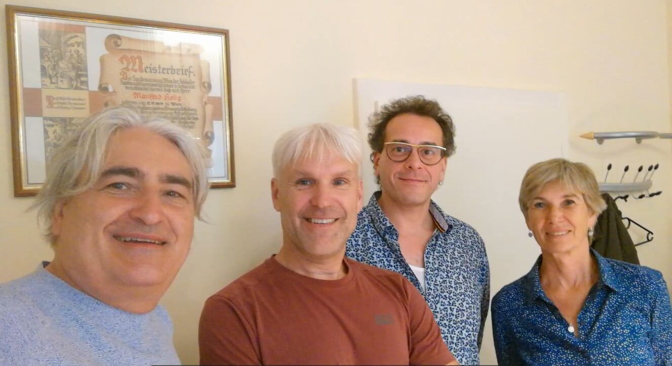 Selfie-Time: Thomas Rihl, Manfred Holly, Samir El Mahi und Ines Refenner