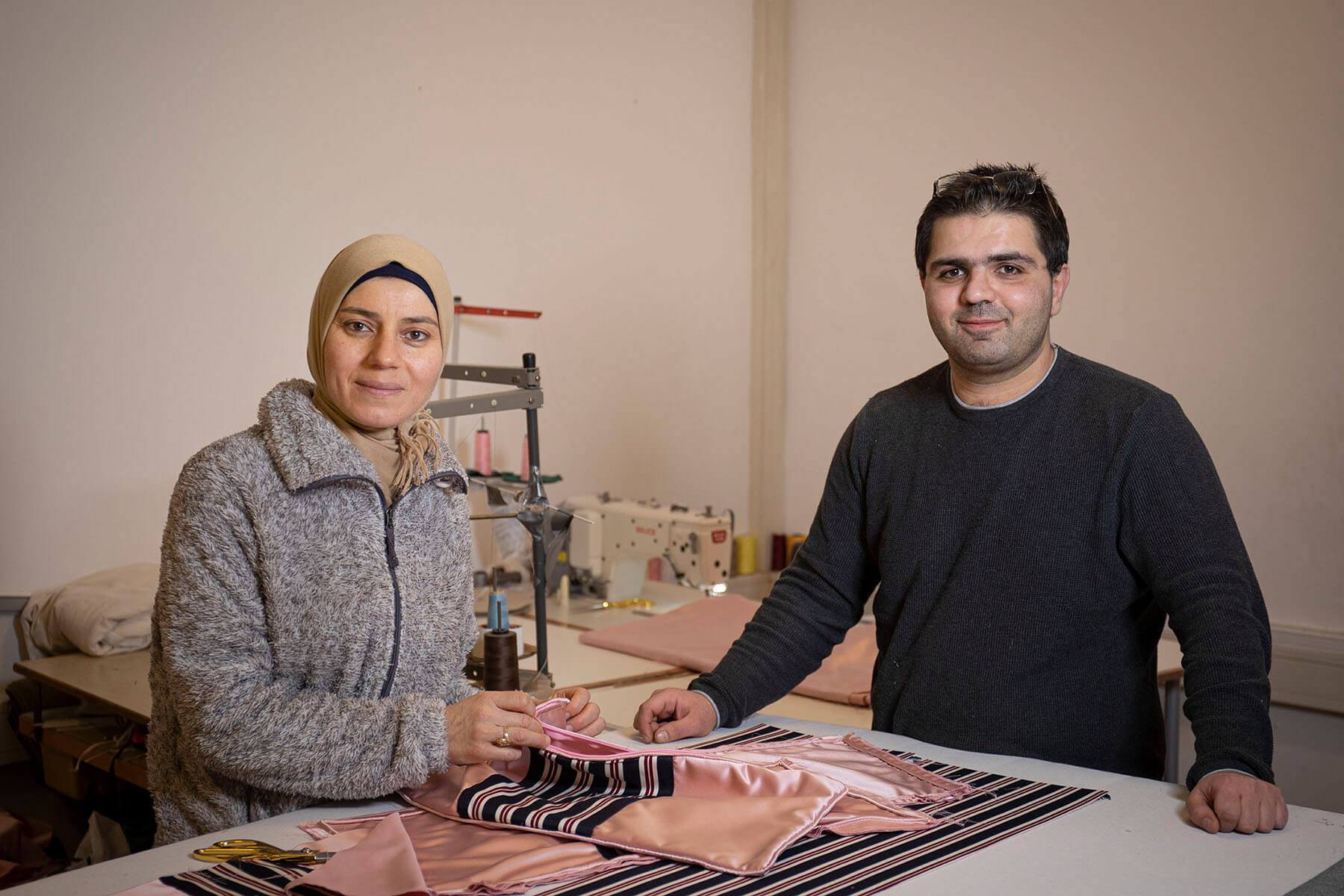 Rania Baghdadi mit ihrem Chef.