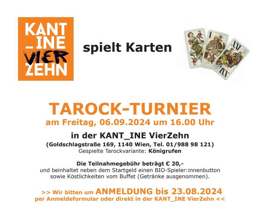 Tarock-Turnier Einladung